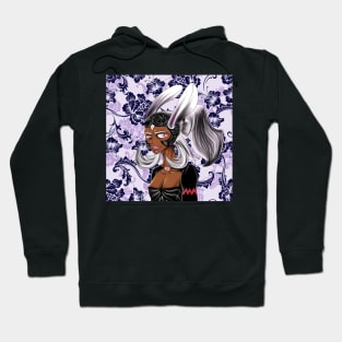 fran the archery woman in fantasy floral ecopop design Hoodie